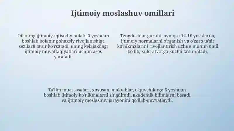 Ijtimoiy moslashuv 4