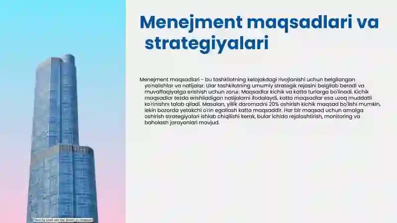 Menejmentning asosiy vazifalari va maqsadlari 4