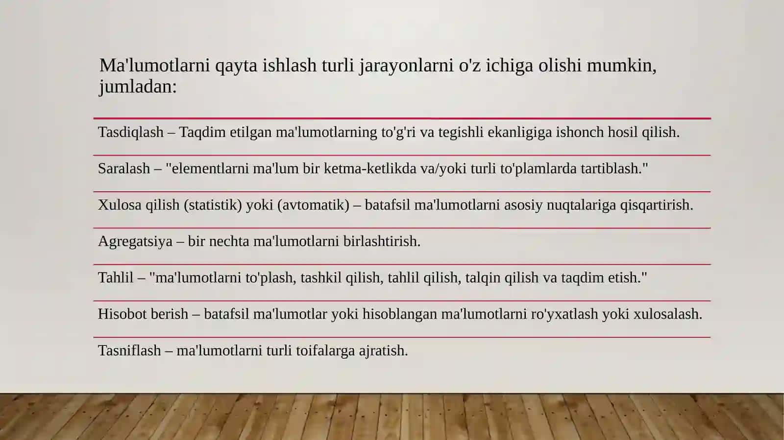 Ma'lumotlarni qayta ishlash va 3 D obyektlar yaratish 4