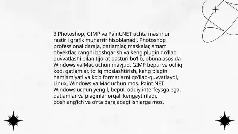 Rastirli grafik muharrir dasturlari bilan ishlash 4