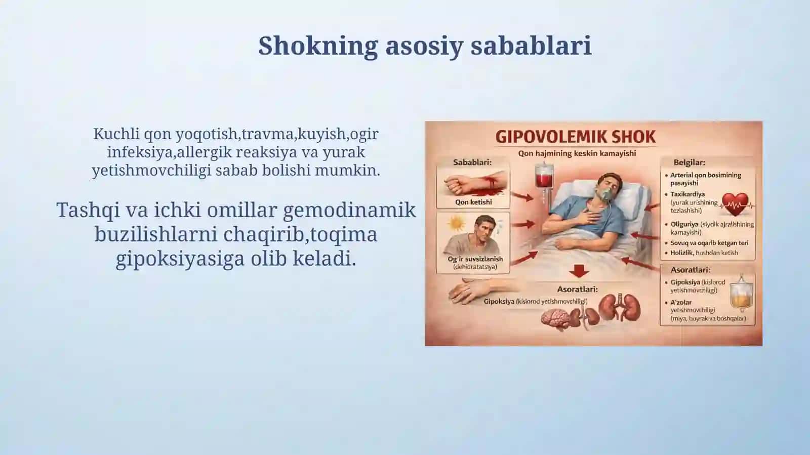 Shok holati va uning turlari 4