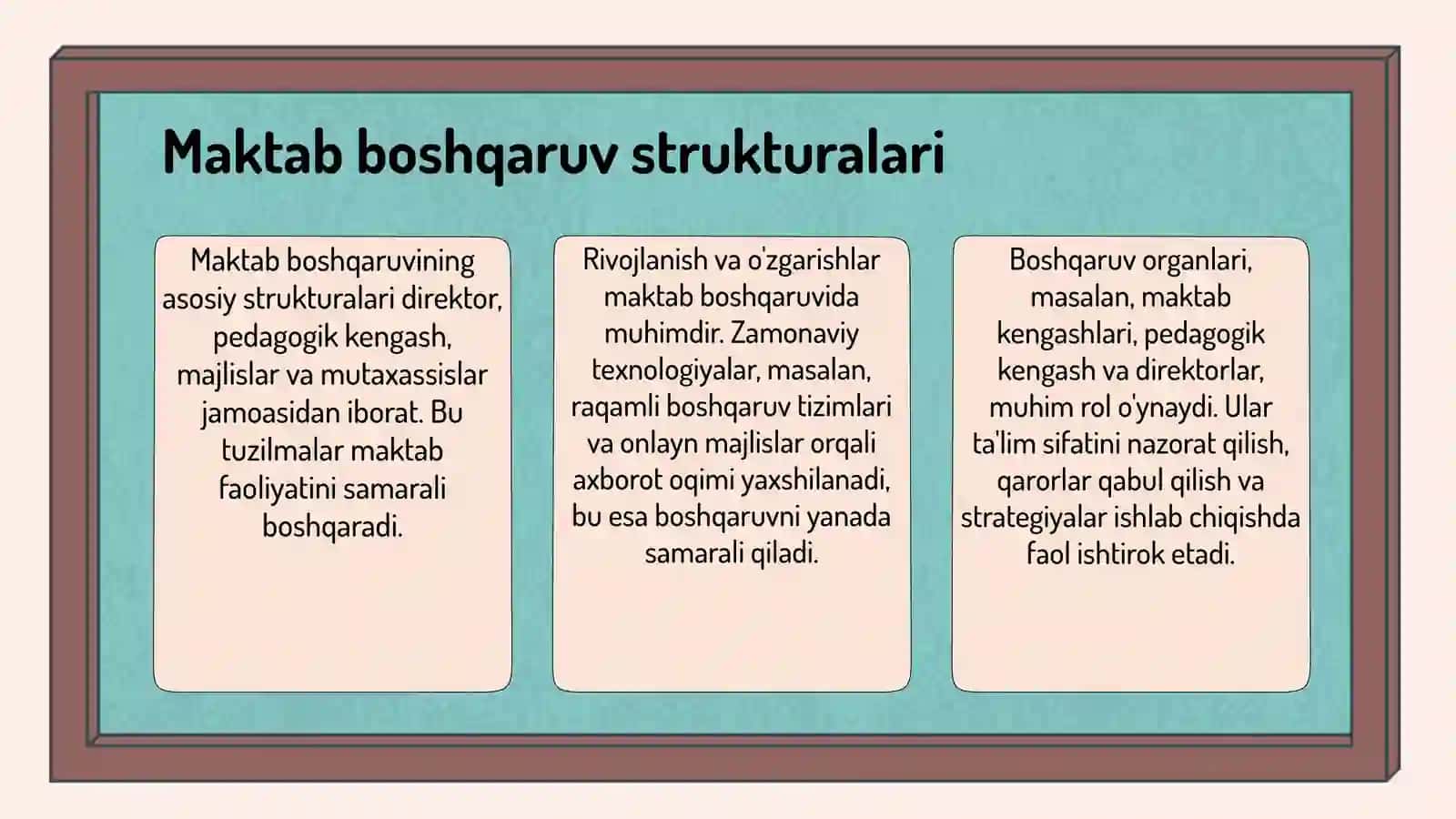 Maktabda boshqaruvning asosiy prinsiplari va strukturalari 4