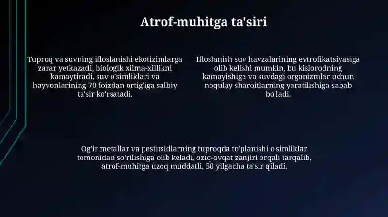 Tuproq va suvning ifloslanishi 4