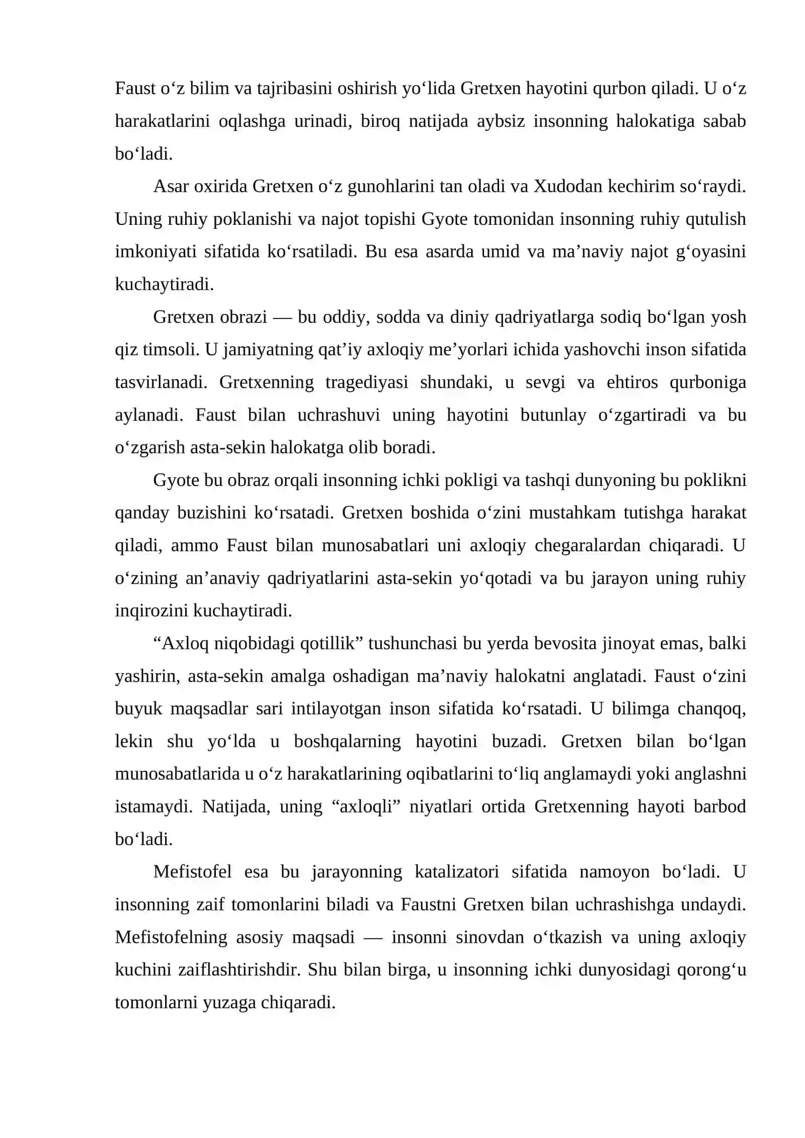 LOGANN VOLFGANG GYOTENING FAUST ASARIDAGI "GRETXEN FOJIASI" AXLOQ NIQOBIDAGI QOTILLIK 4