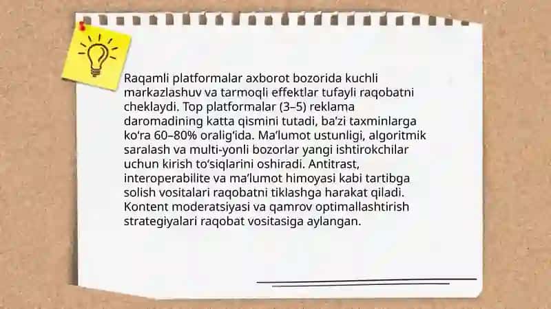 Jahon media va axborot makonida raqobat muhiti 4