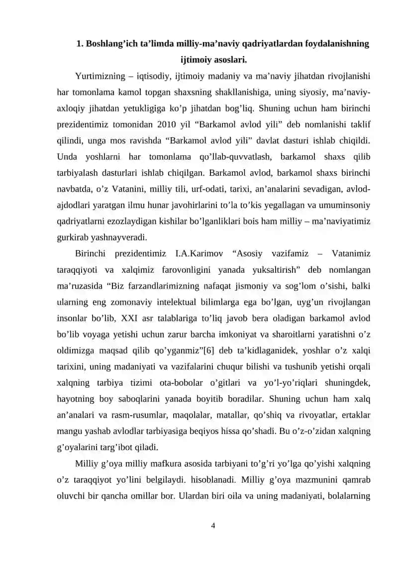 O’QUVCHILARNI MILLIY QADRIYATLAR ASOSIDA MA’NAVIY-AXLOQIY TARBIYALASHDA OILANING ROLI 4