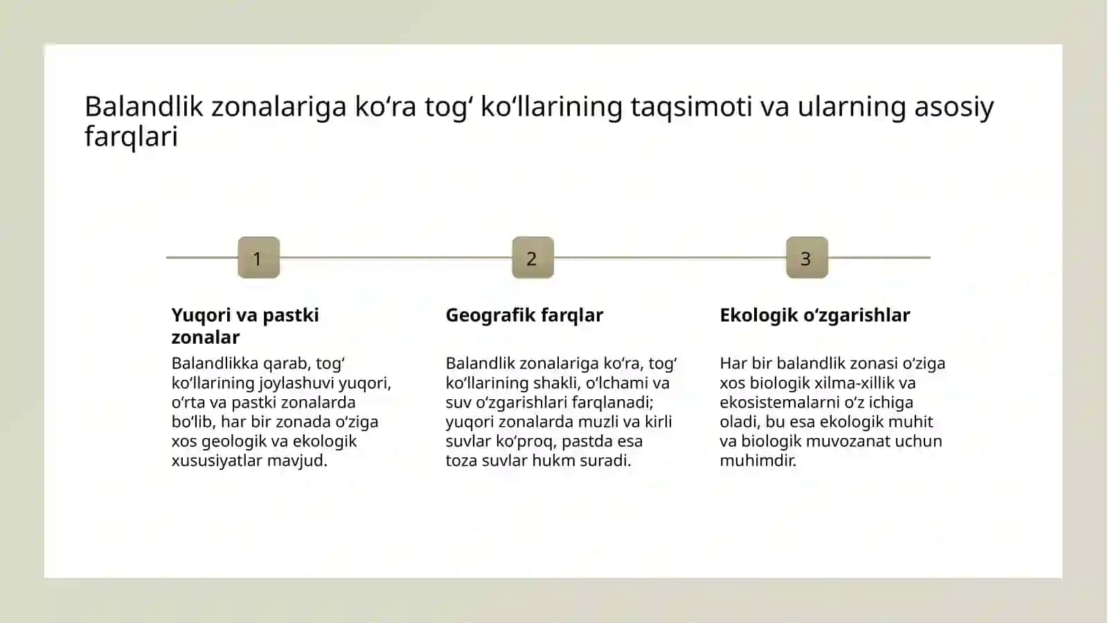 Oʻrta Osiyo togʻ koʻllarining balandlik boʻyicha oʻzgarishini oʻrganish 4