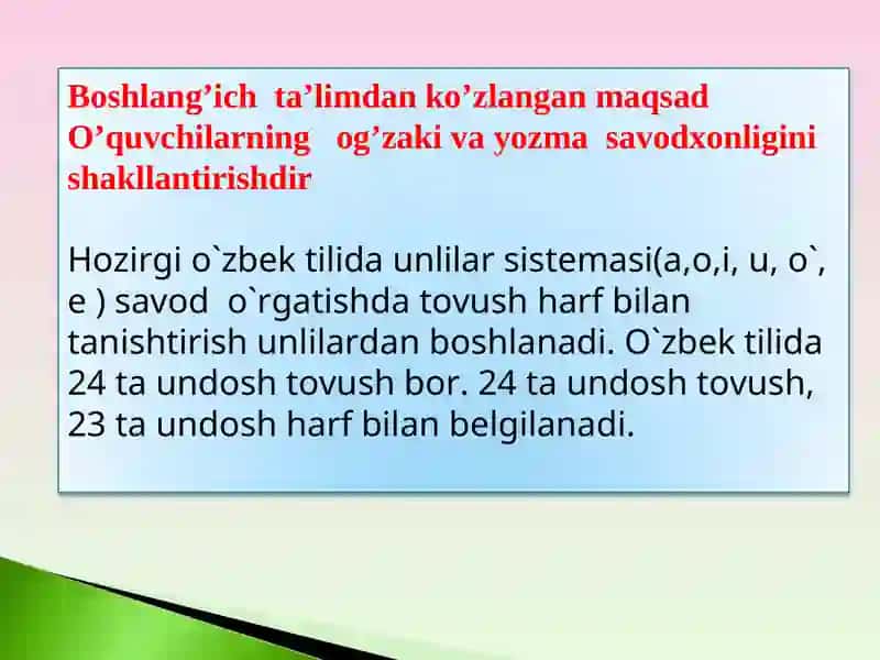 Savod o'rgatish davridagi dars turlari, ularning maqsadi, mazmuni va ko'rinishi 4