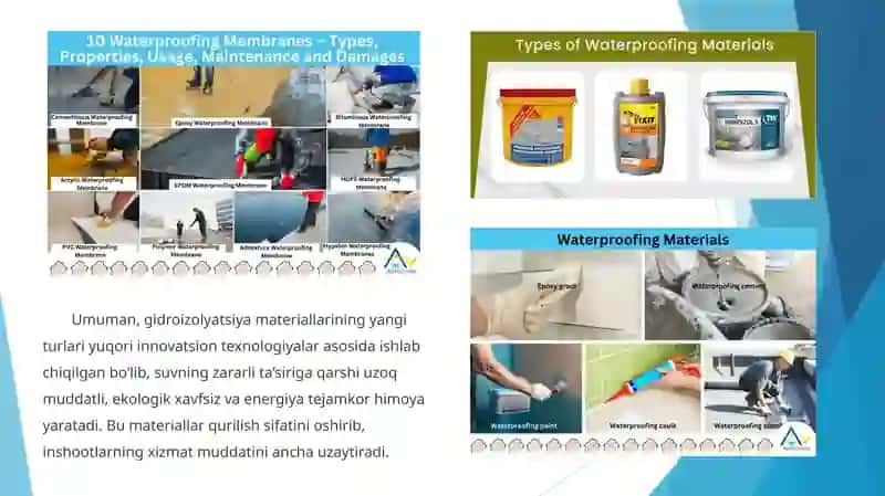 Gidroizalyatsion materiallarning yangi turlari 4