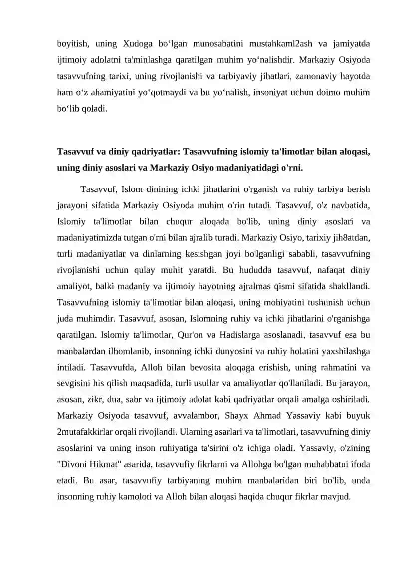 Markaziy Osiyoda Tasavvuf, uning tarbiyaviy jihatlari 4