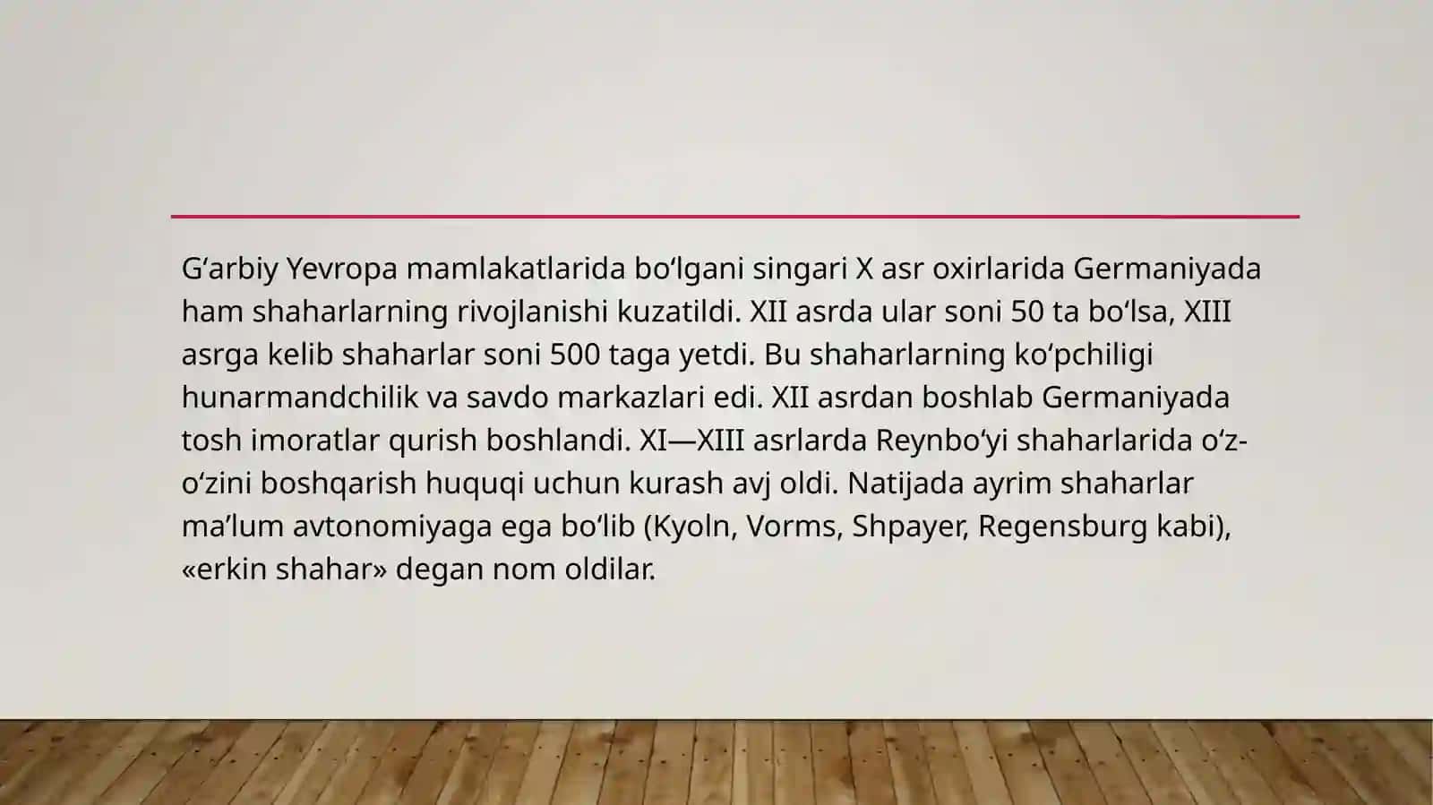 XI—XV asrlarda Germaniyada shaharlar taraqqiyoti 4
