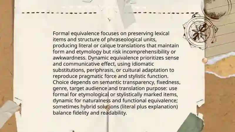 Methods of translating realisms, phraseological units, proverbs and sayings in written translation 4