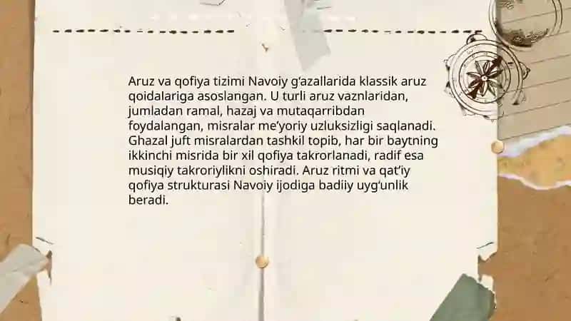 Navoiy g‘azallarining badiiy xususiyatlari 4