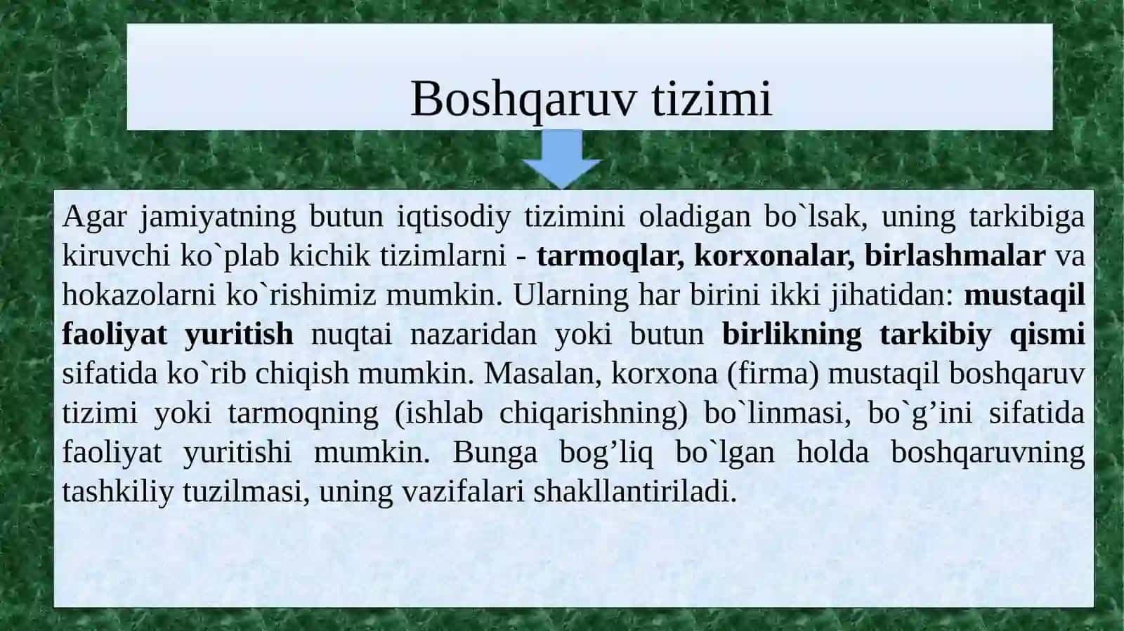 Korxonani boshqarish 4