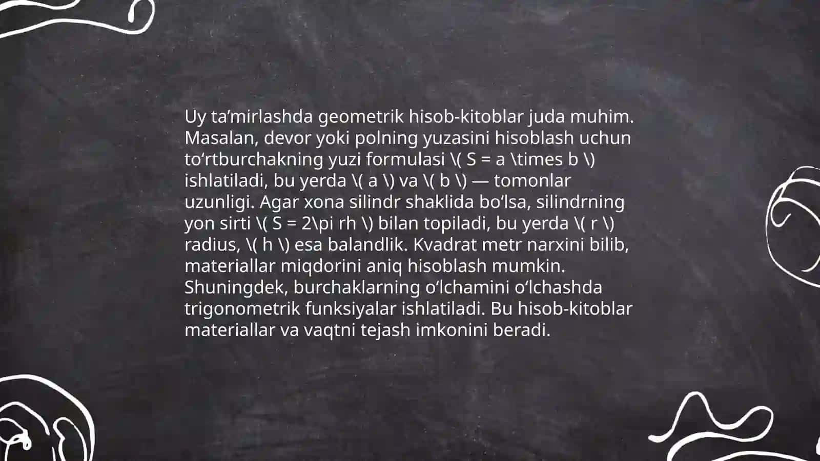 Pifagor teoremasi va uning uy taʼmirlashda qoʻllanilishi 4