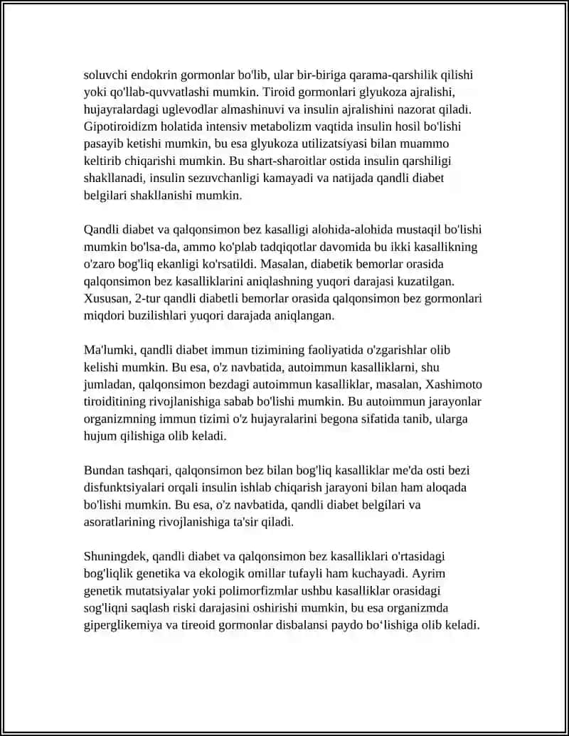 QALQONSIMON BEZ KASALLIKLARI VA QANTLI DIABET 4