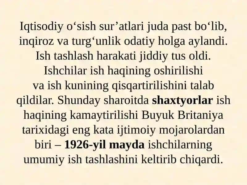 Buyuk Britaniya 1918-1939-yillarda 4