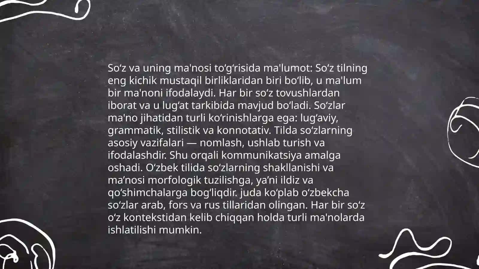 Birinchi tortinchi sinf ona tili va òqish savodxonligi darslaridan mustaqil ishlarni tashkil etish 4