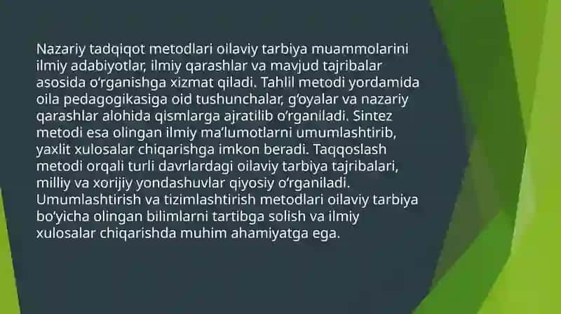 Oilapedagogikasining ilmiy tadqiqot metodlari va ularning mazmuni 4