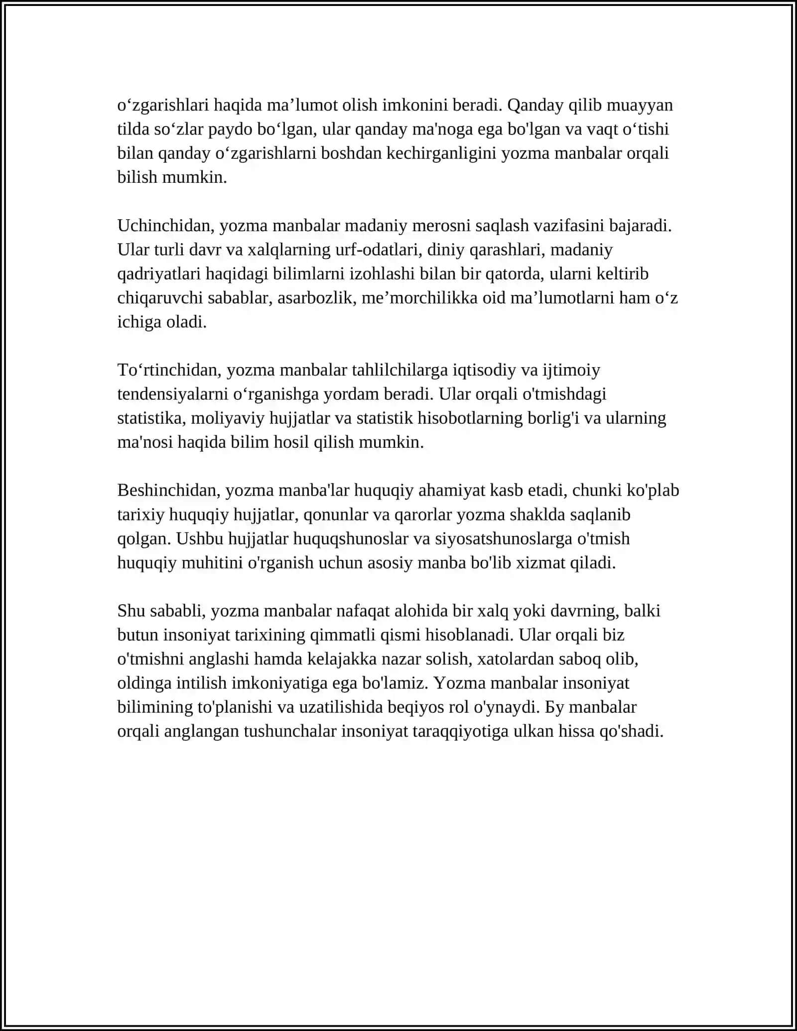 Yozma manbalar va ularning turlari 4
