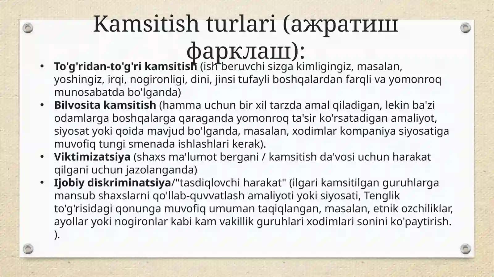 Turli xillik va teng imkoniyatlar, Xodimlar, lar va jamoalar 4