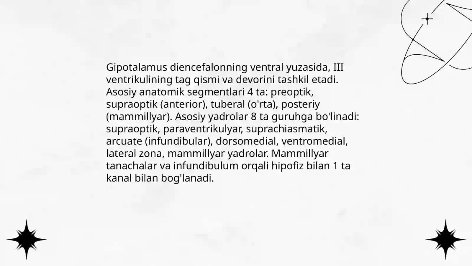Talamus va gipotalamus haqidagi tushunchalar 4