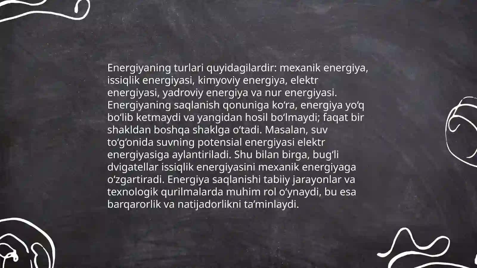 Energiyaning saqlaniw qonuni 4