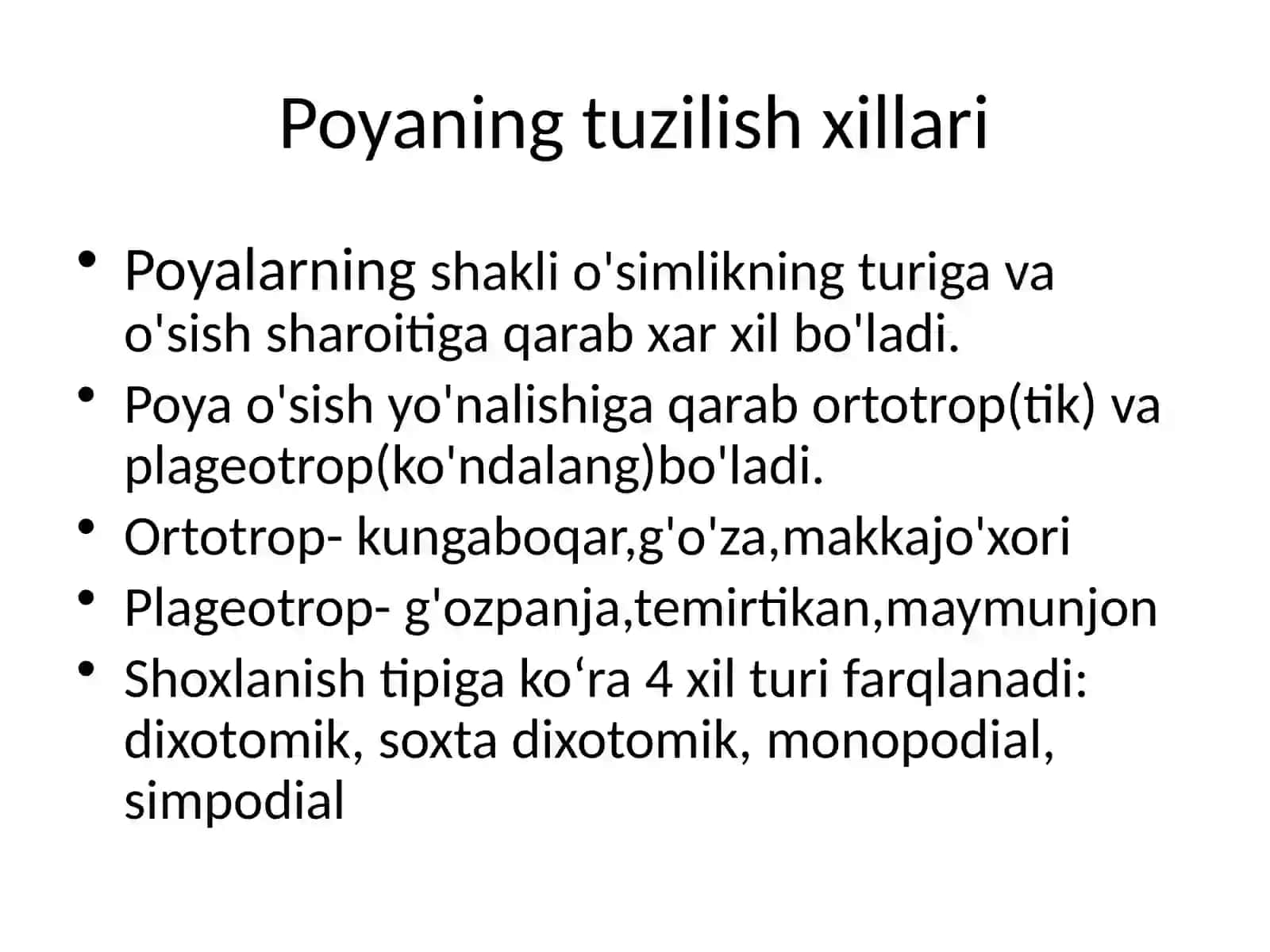 POYANING MORFOLOGIK VA ANOTOMIK TUZILISHI 4