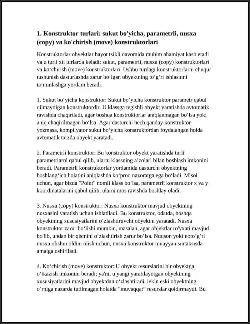 KONSTRUKTORLAR VA ULARNING TURLARI 4