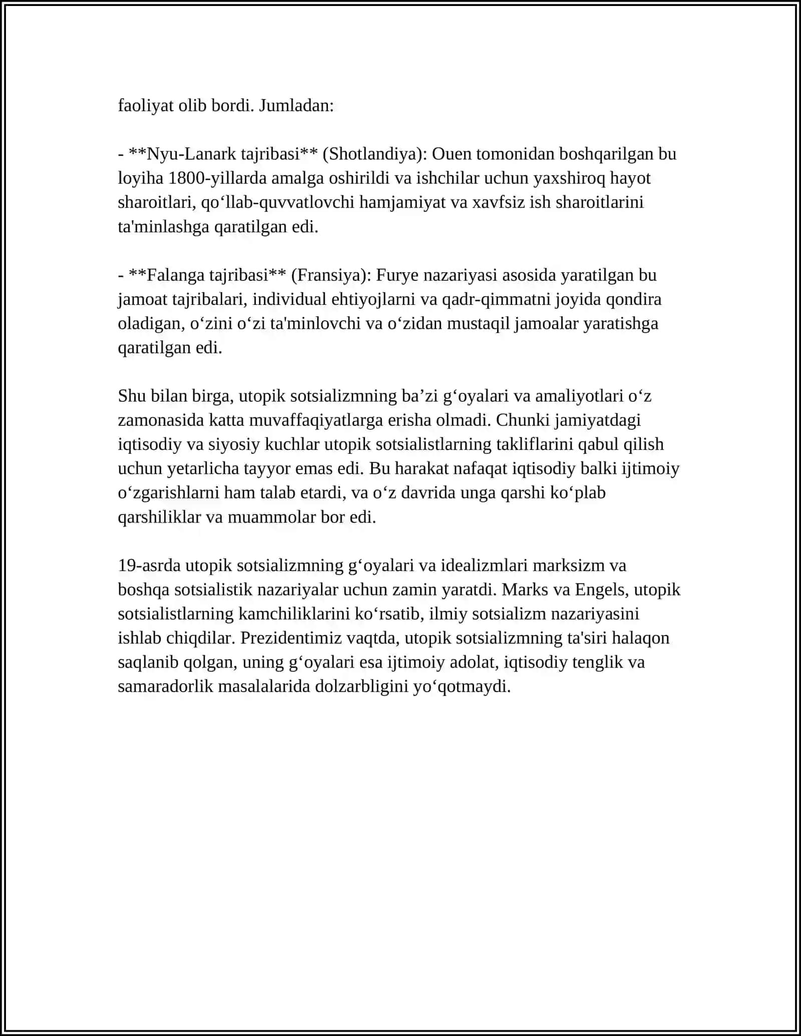 UTOPIYA ASARIDAGI HAYOLIY SOTSIALISTIK G'OYALAR 4