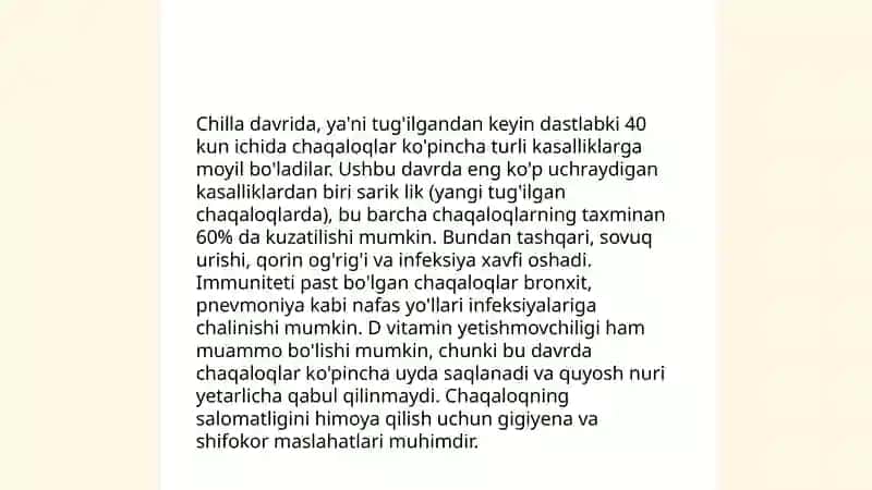 Chilla davridagi ayol va ilk yoshdagi bolalar kasalliklari 4