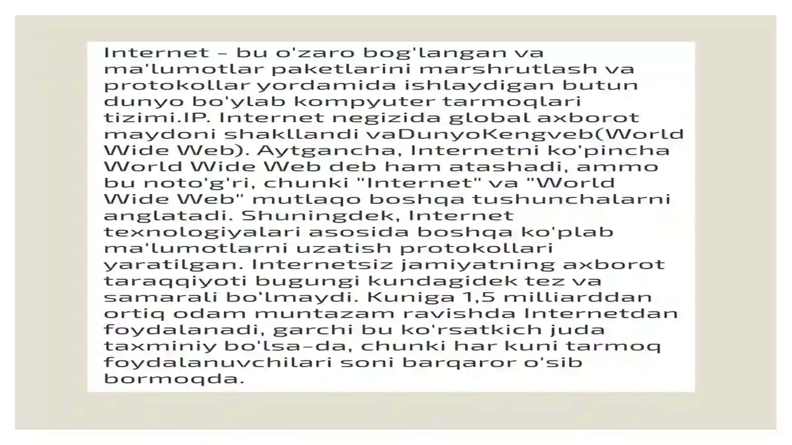 Mobil internet texnologiyalari 4