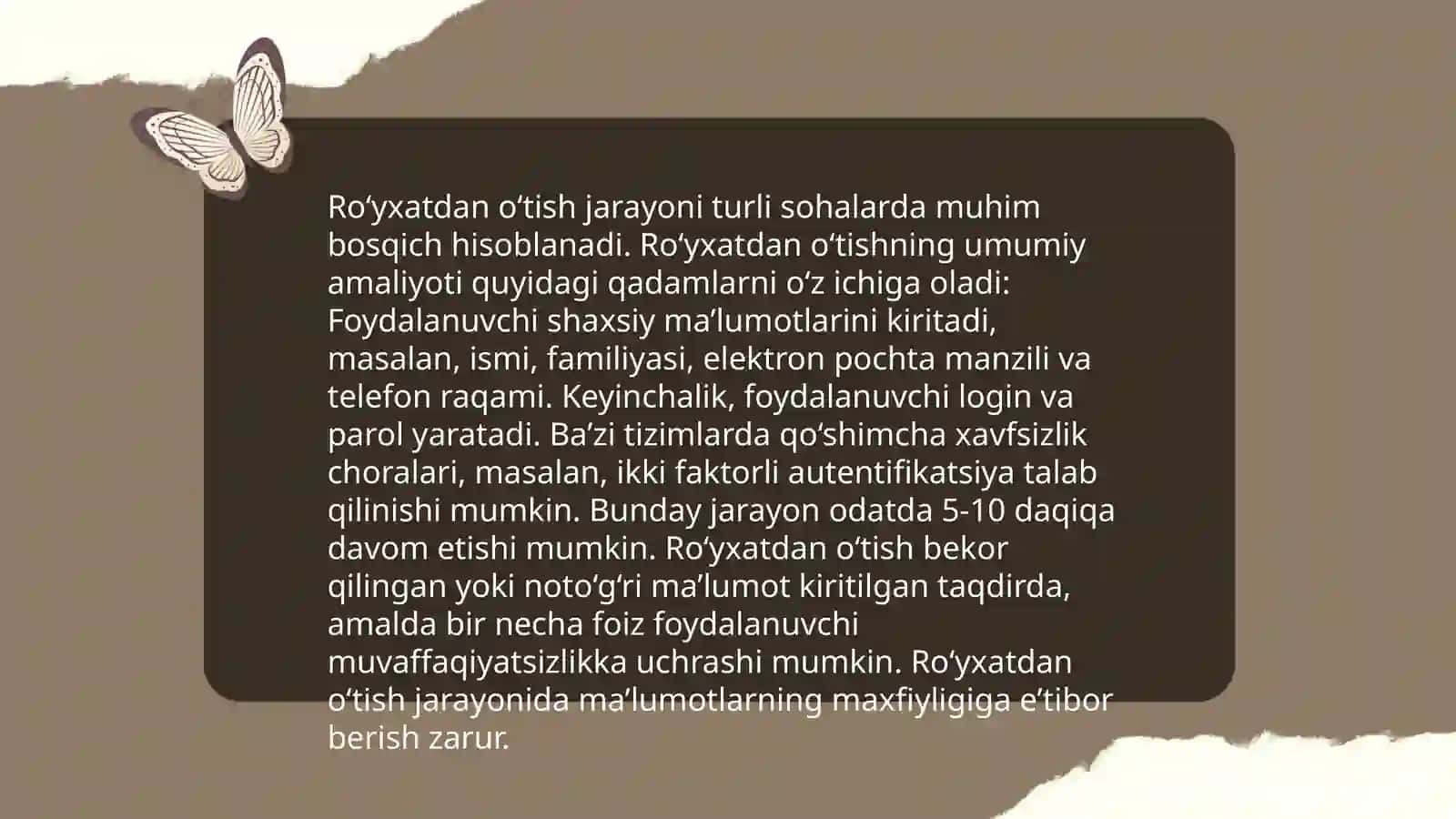 Yagona identifikatsiya tizimida ro‘yxatdan o‘tish va milliy tarmoq resurslaridan foydalanish 4