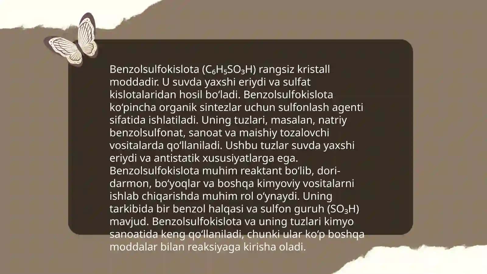 Aromatik sulfokislotalar va ularning xususiyatlari 4