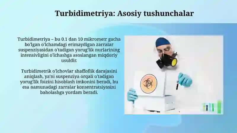 Turbodimetriyaning dorivositalarini tahlil qilish 4