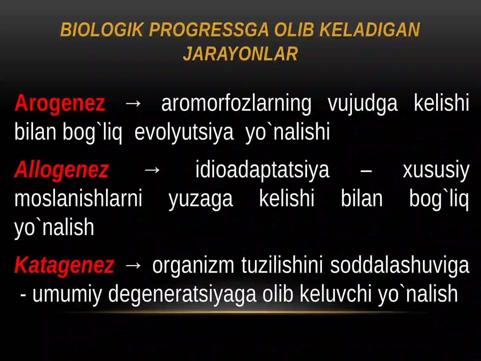 Organik olam filogenezining umumiy tavsifi 4