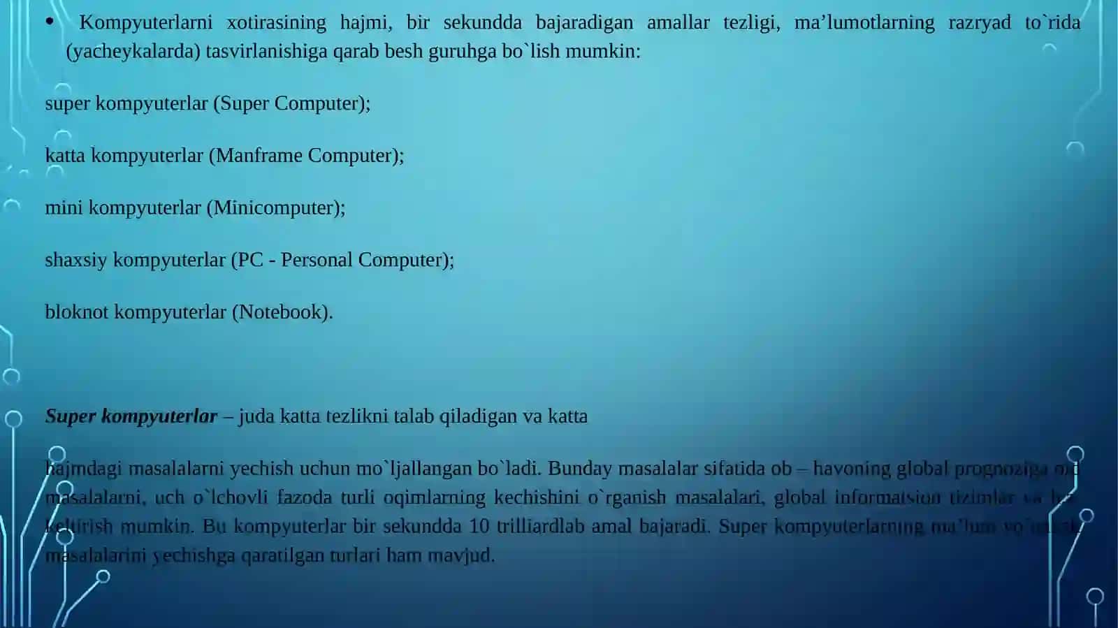 Kompyuterning mantiqiy qurilmasi va arxitekturasi 4