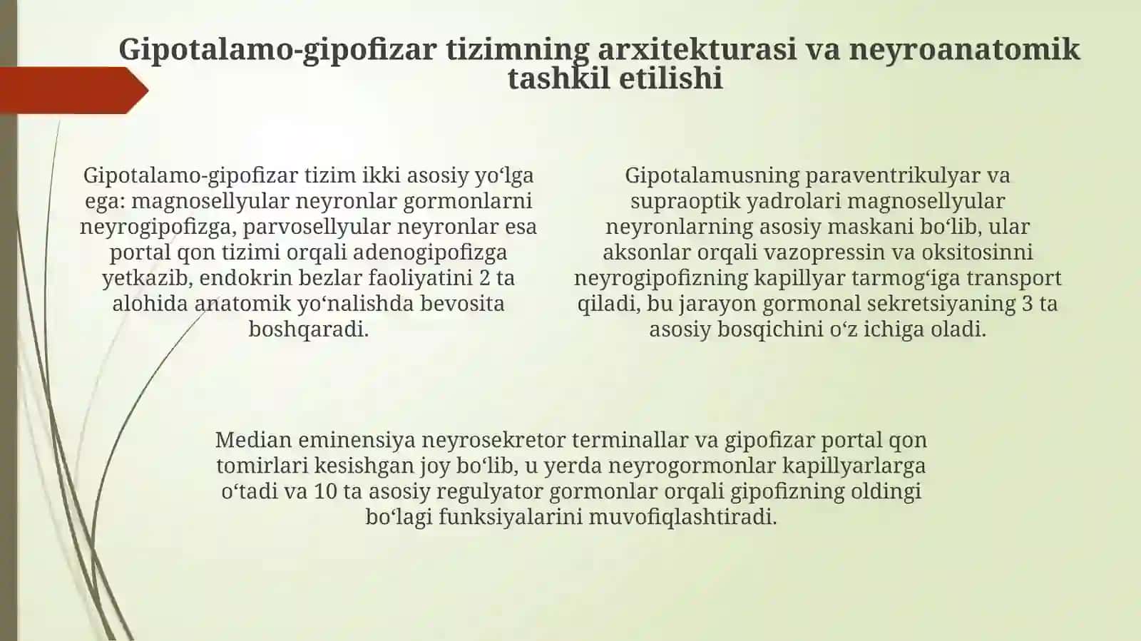 Gipotalamus neyrosekretsiyasining strukturaviy asoslari 4