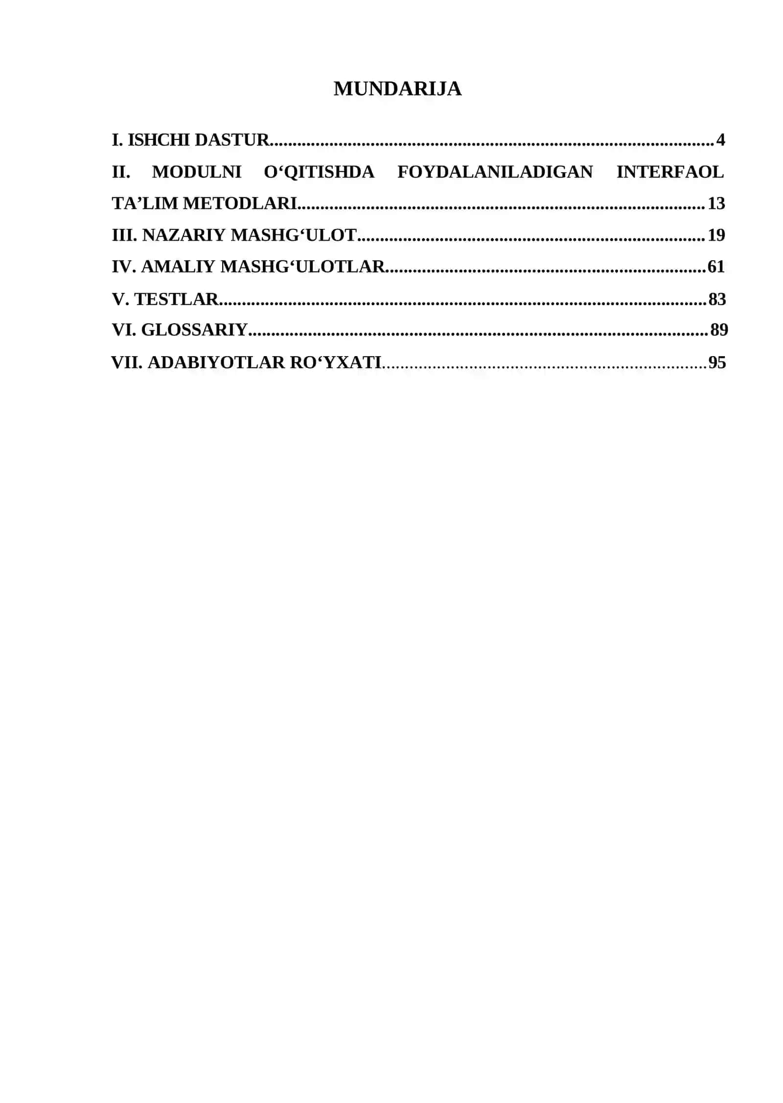 JAMIYATDA SOG`LOM TURM USH TARZINI TASHKIL ETISH ASOSLARI MODULI BOʻYICHA Oʻ Q U V – U S L U B I Y M A J M U A 4