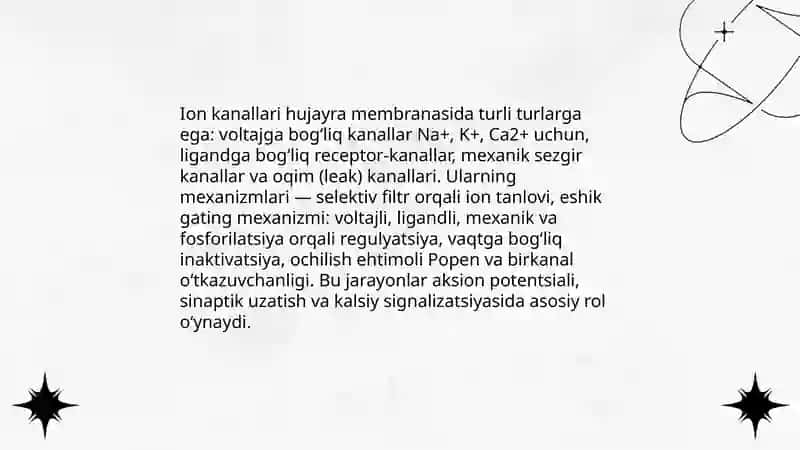 Signallarni membranalar orqali oʻtkazilishi 4