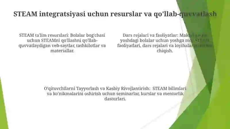 STEAM talim texnologiyasini maktabgacha talimda qo'llashning me'yoriy uslubiy asoslari 4