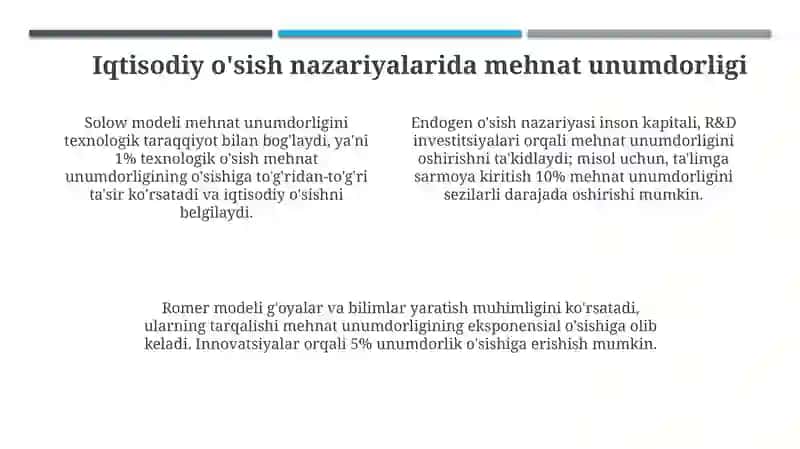 Mehnat unumdorligi-iqtisodiyoʻ 4