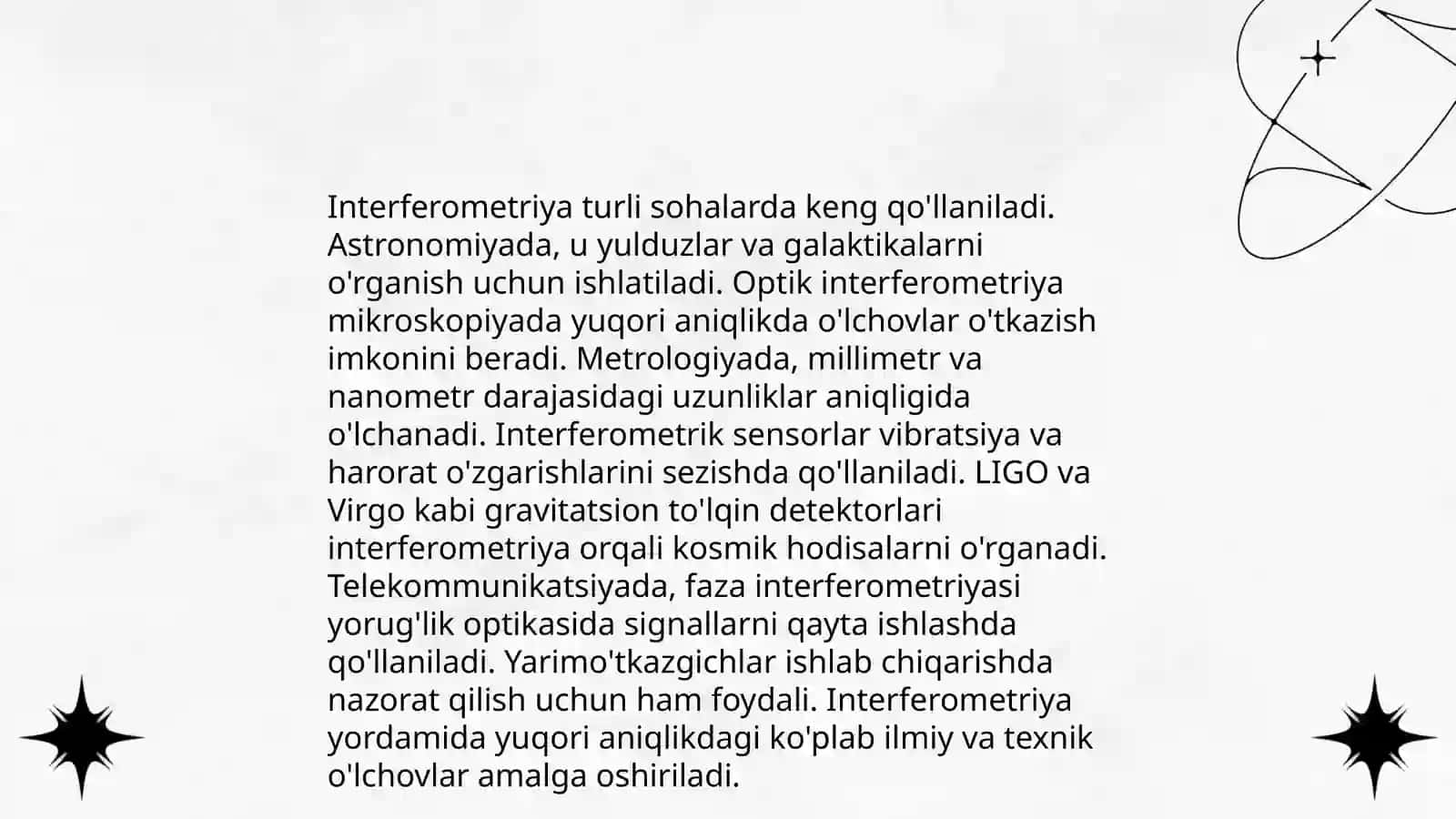 Interferometrlarning turlari 4