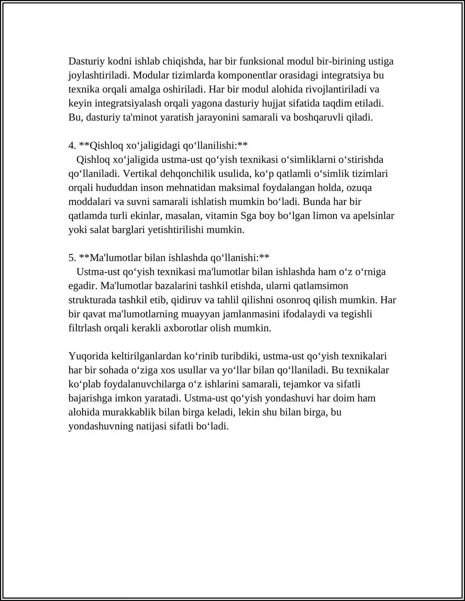 USTMA-UST QOʻYISH KESISHISH BILANBIRGALIKDA 4