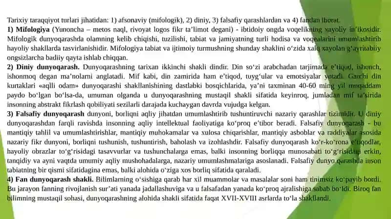 Falsafa fan va duyoqarashga doir mohiyati 4