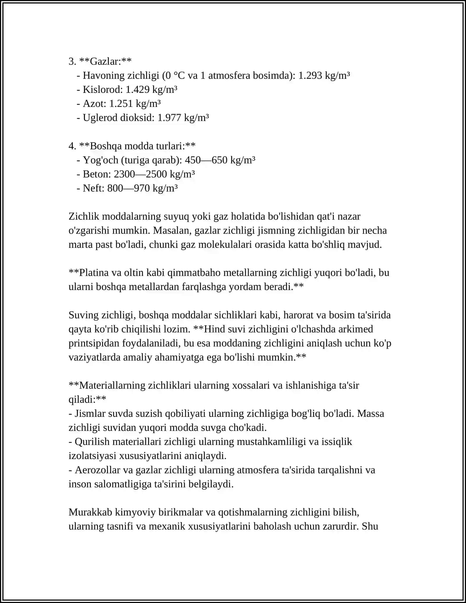 MATERIALLARNING FIZIK XOSSALARI 4
