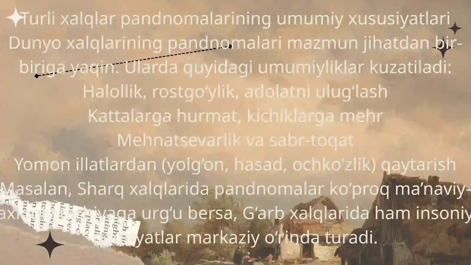 TURLIY XALQLAR PANDNOMASIDA XALQCHIL RASM - RUSIMLAR, XULQ ODOBGA OID UDUMLAR 4