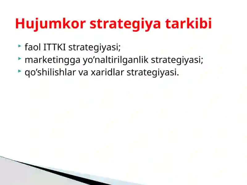 Innovatsion iqtisodiyot va menejment strategiyalari 4