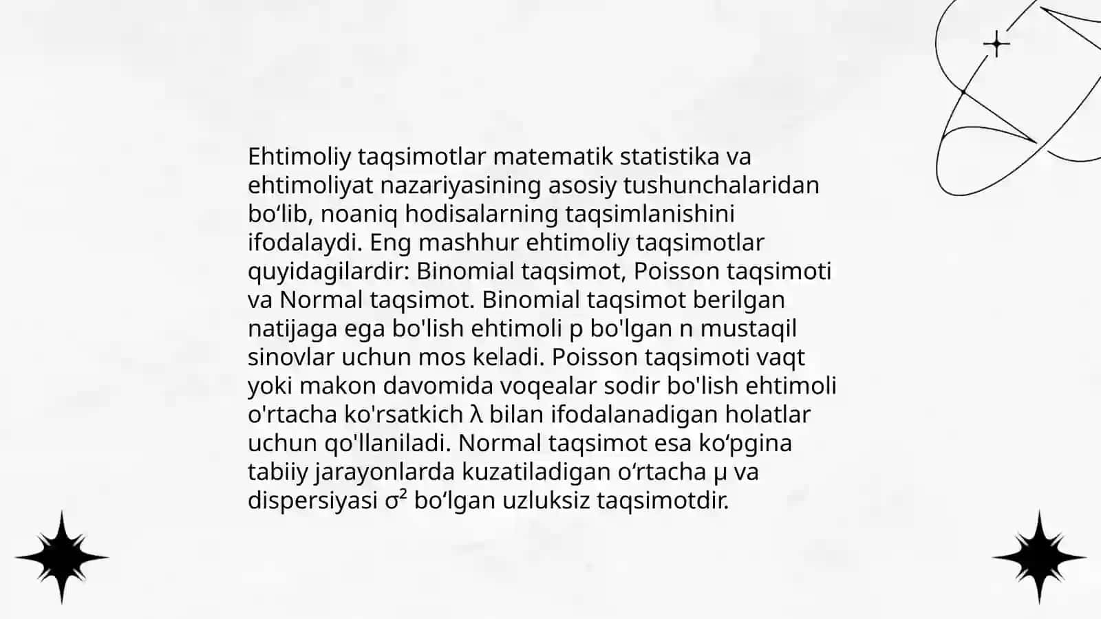 ehtimollar nazariyasi va matematik statistika fani 4