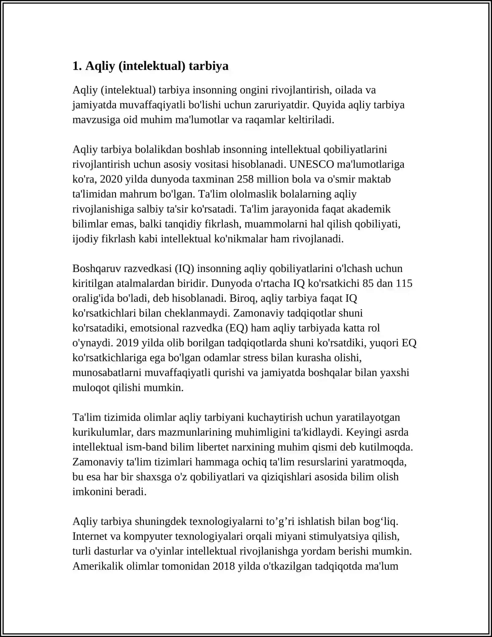 MAKTABGACHA TA’LIM TASHKILOTLARIDA TARBIYA TURLARI VA ULARNING SHAXS KAMOLOTIGA TA'SIRI 4